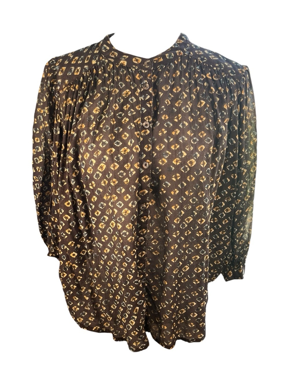 Anthropologie Pamela Brown Motif Printed Blouse View 2